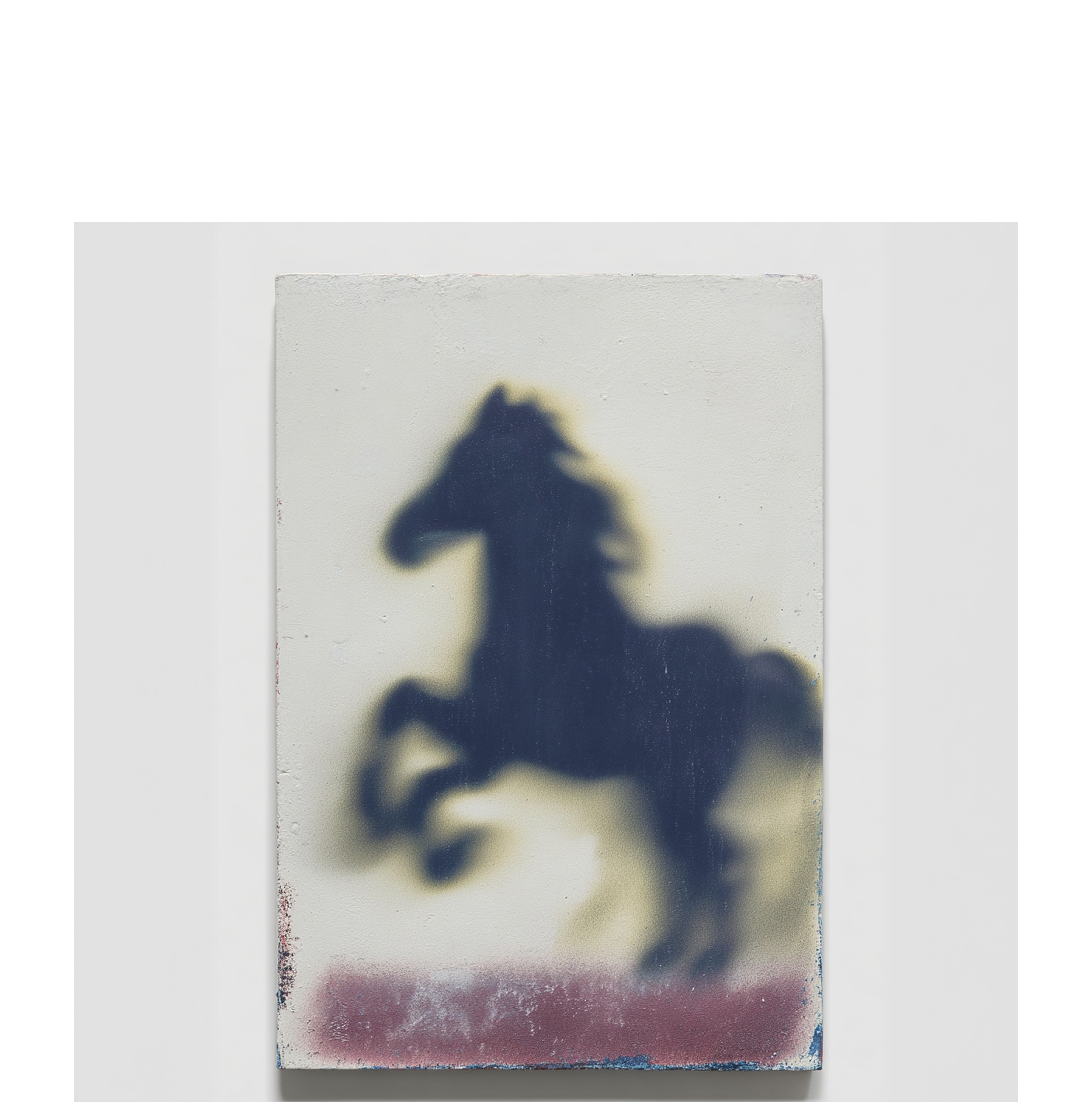 Untitled (Horse X, Japan), Acrylic, crayon + oil stick on canvas, 48 x 36 in. By Caroline Ridings.